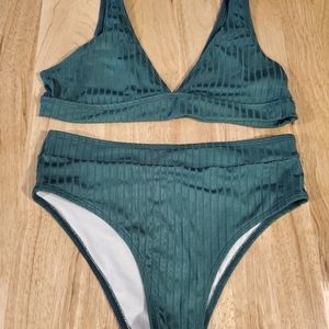 Green Shein 2 piece swimsuit Size Large